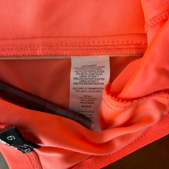 NWT Sequin Hearts Size 9 Pink Sparkly Padded One Shoulder Prom Formal Mini Dress - Picture 14 of 16